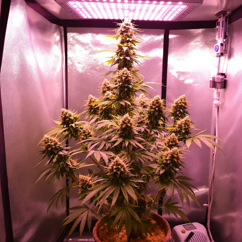 24k Gold cannabis plant in flowering stage — 60-100 cm autoflower