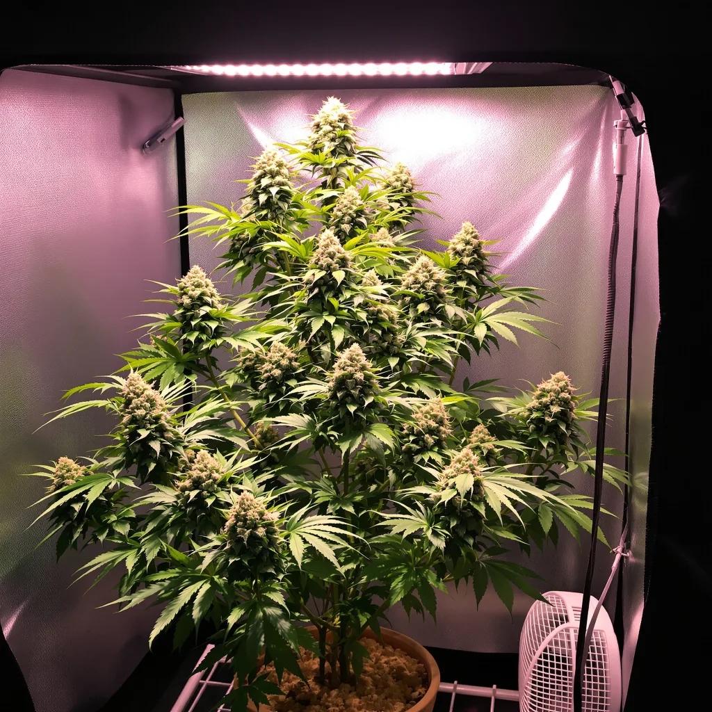 24k Gold 43% indica / 57% sativa flower with visible trichomes