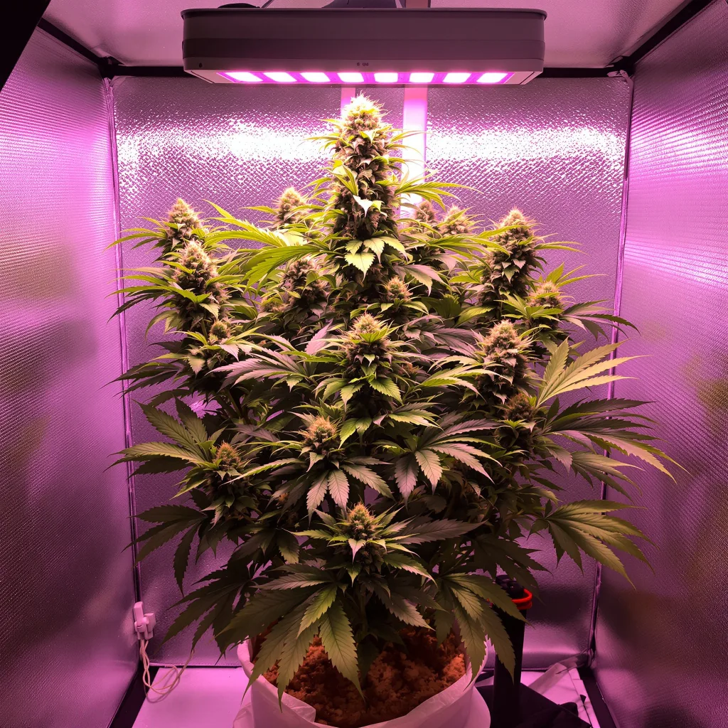 8 Ball Kush 86% indica / 14% sativa flower with visible trichomes