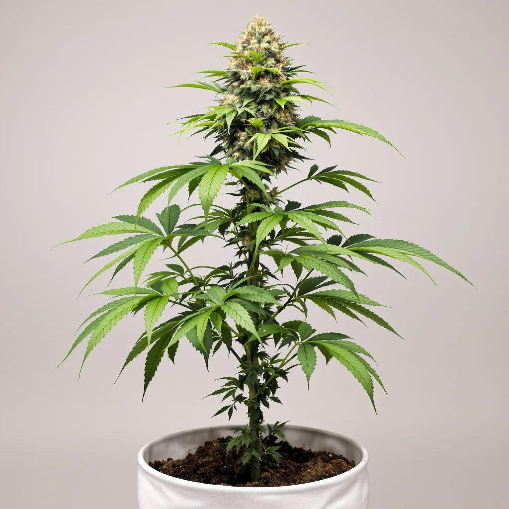A-Train cannabis bud close-up showing dense purple-tinged calyxes