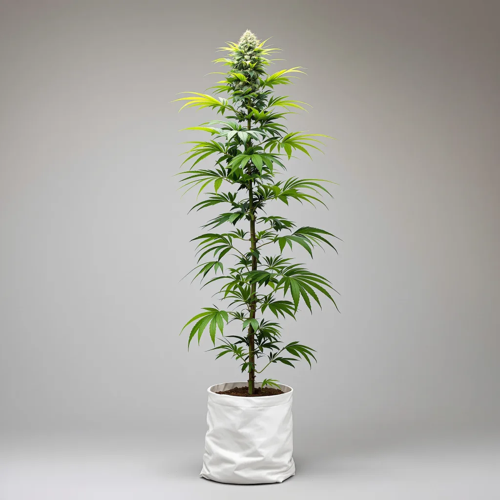 Acapulco Gold cannabis bud close-up showing lime-green airy structure
