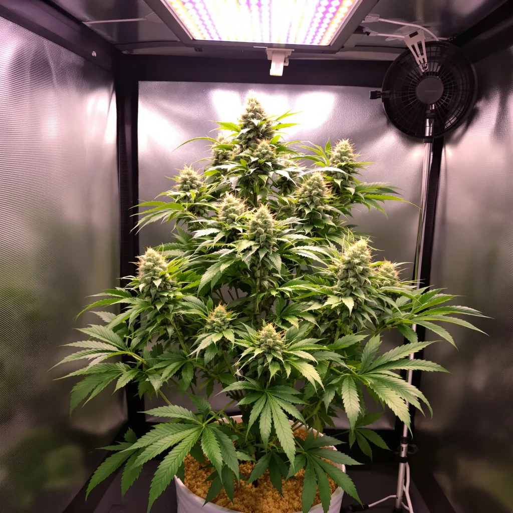 Afghan Hawaiian 68% indica / 32% sativa flower with visible trichomes