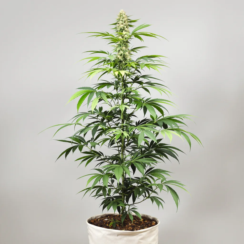 Alaskan Thunder Fuck cannabis bud close-up showing lime-green airy structure