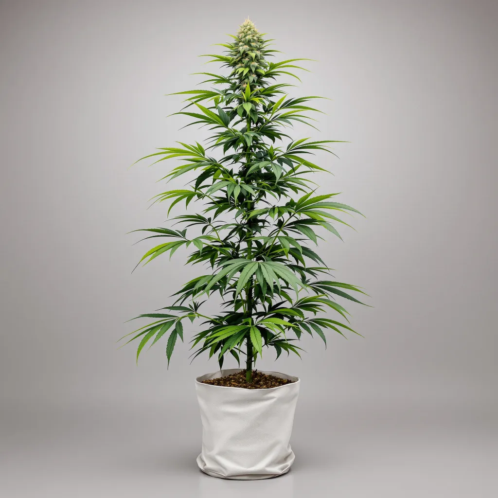 Alice In Wonderland cannabis bud close-up showing lime-green airy structure