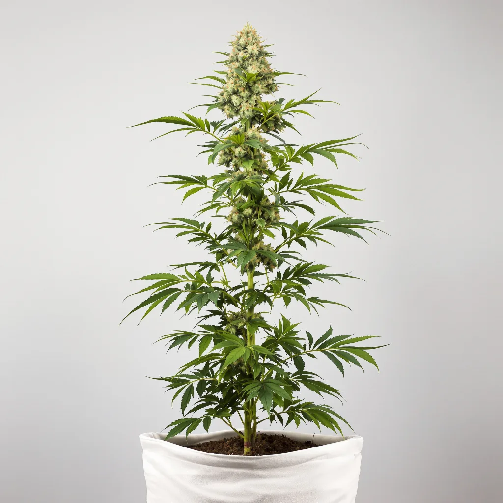 Alien OG cannabis bud close-up showing balanced bud structure with frosted trichomes