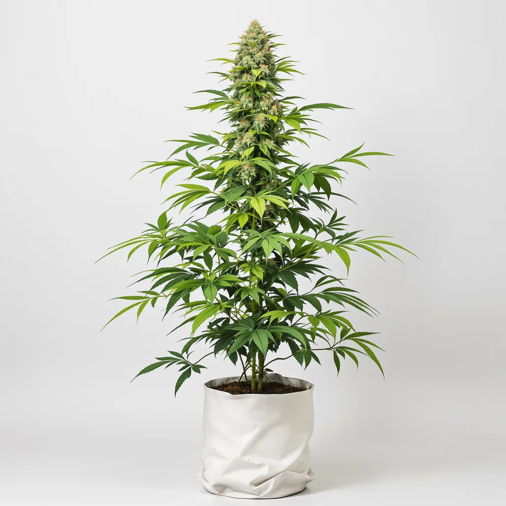Alpine Blue cannabis bud close-up showing balanced bud structure with frosted trichomes