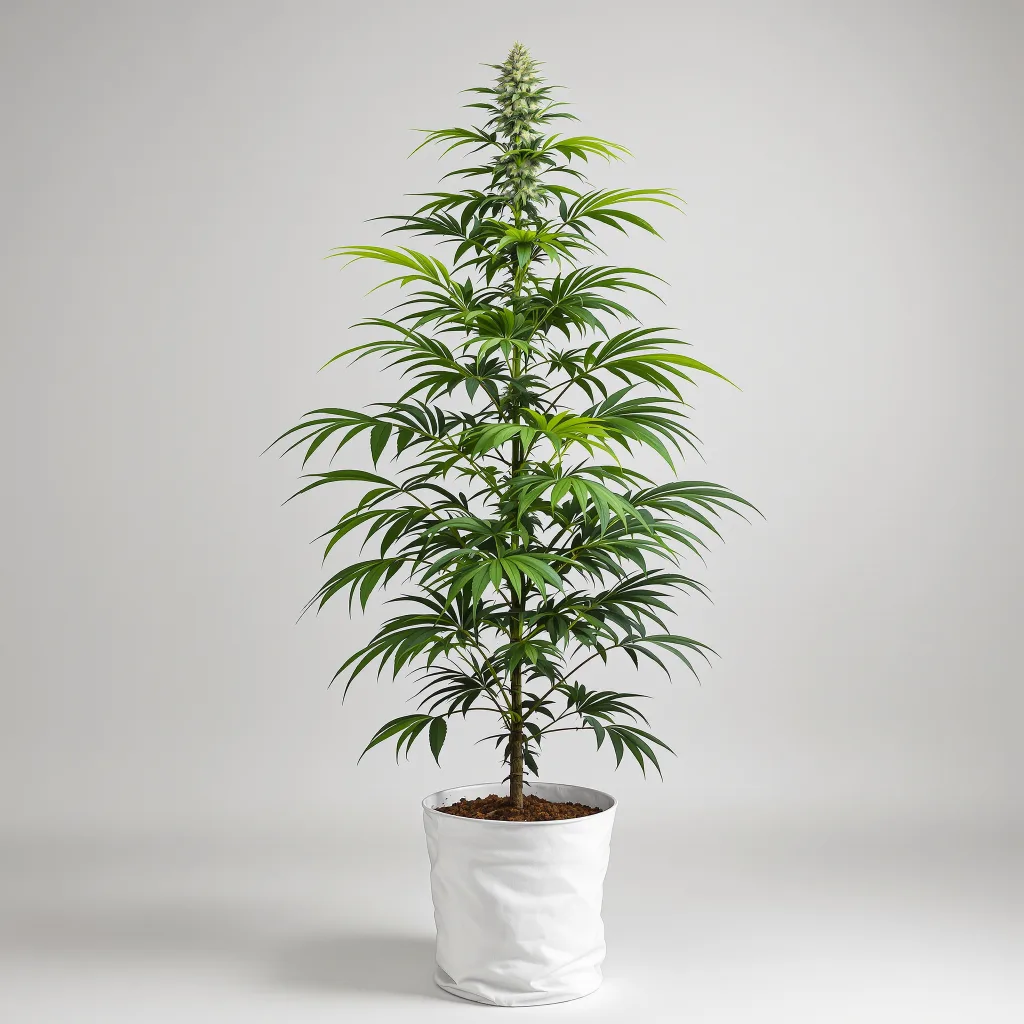 American Haze cannabis bud close-up showing lime-green airy structure