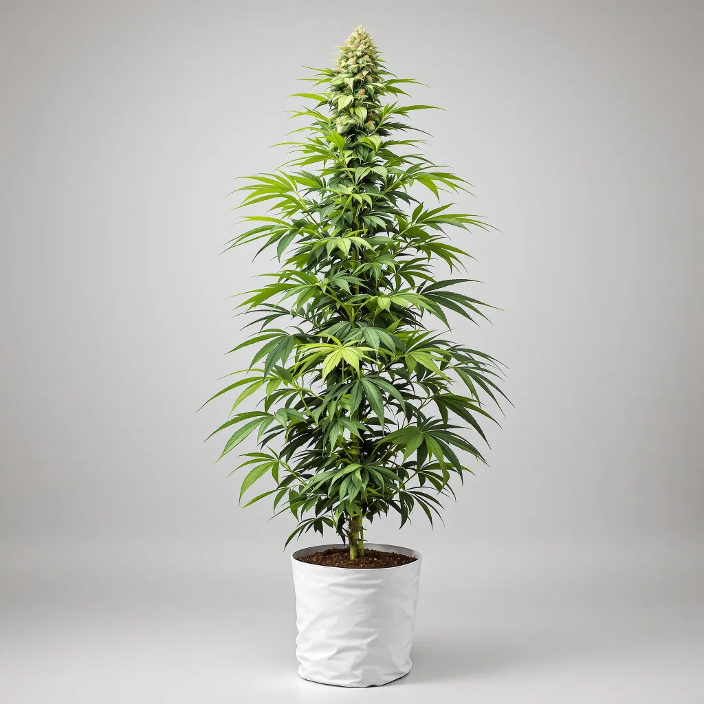Amnesia cannabis bud close-up showing lime-green airy structure