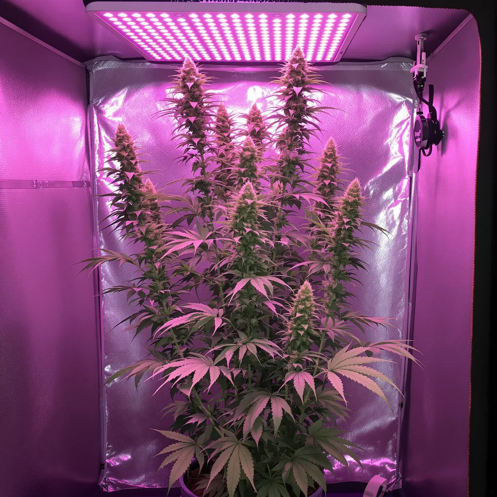 Amnesia Haze cannabis plant in flowering stage — 60-100 cm autoflower