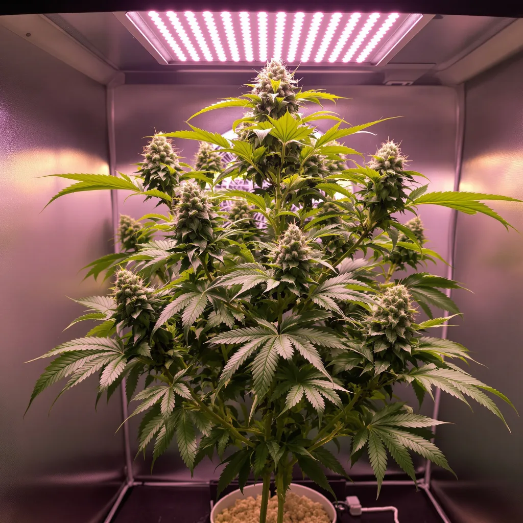 Banana Candy 67% indica / 33% sativa flower with visible trichomes
