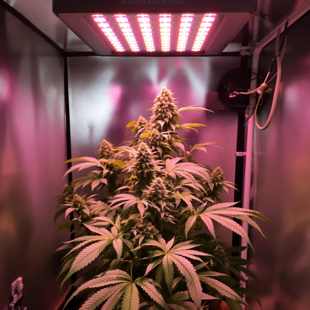 Banana Diesel 70% indica / 30% sativa flower with visible trichomes