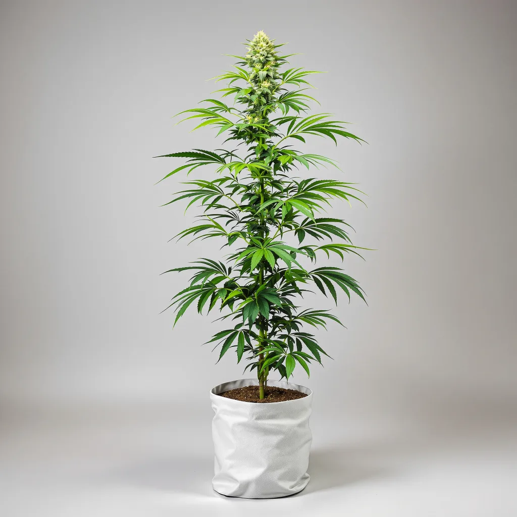 Bandana cannabis bud close-up showing lime-green airy structure