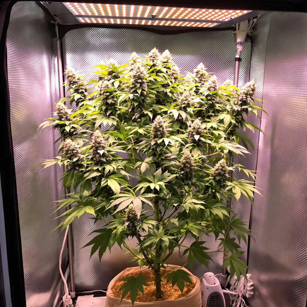 Big Band 37% indica / 63% sativa flower with visible trichomes