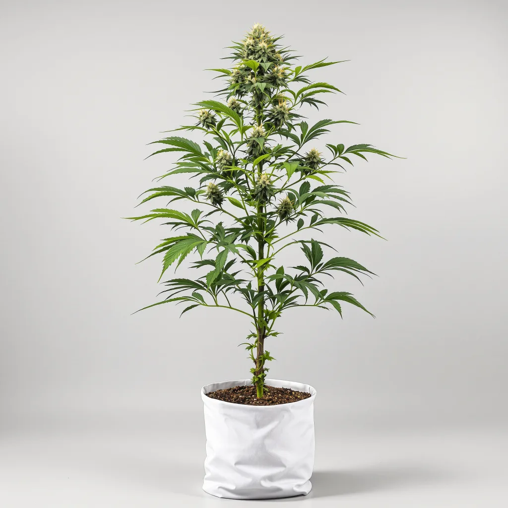 Big Blue cannabis bud close-up showing balanced bud structure with frosted trichomes