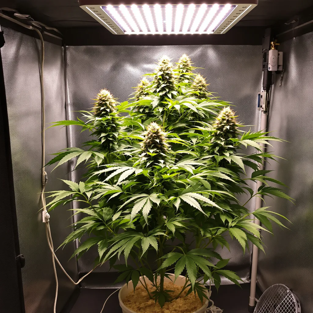 Black Demon OG 72% indica / 28% sativa flower with visible trichomes