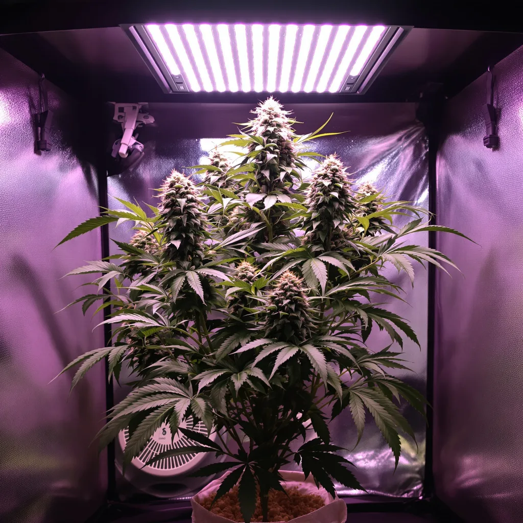 Blackberry Cream 78% indica / 22% sativa flower with visible trichomes