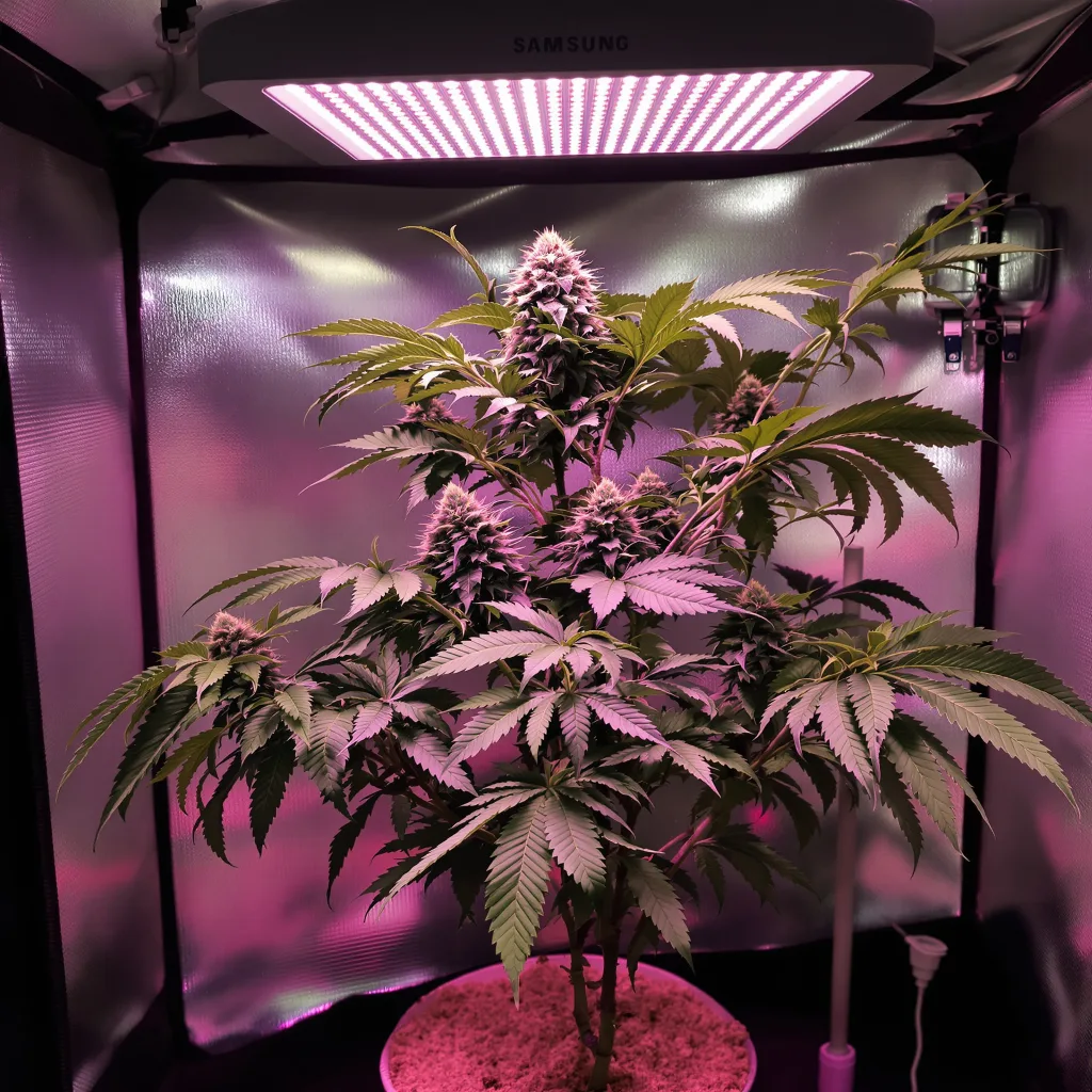 Blackberry Kush 80% indica / 20% sativa flower with visible trichomes