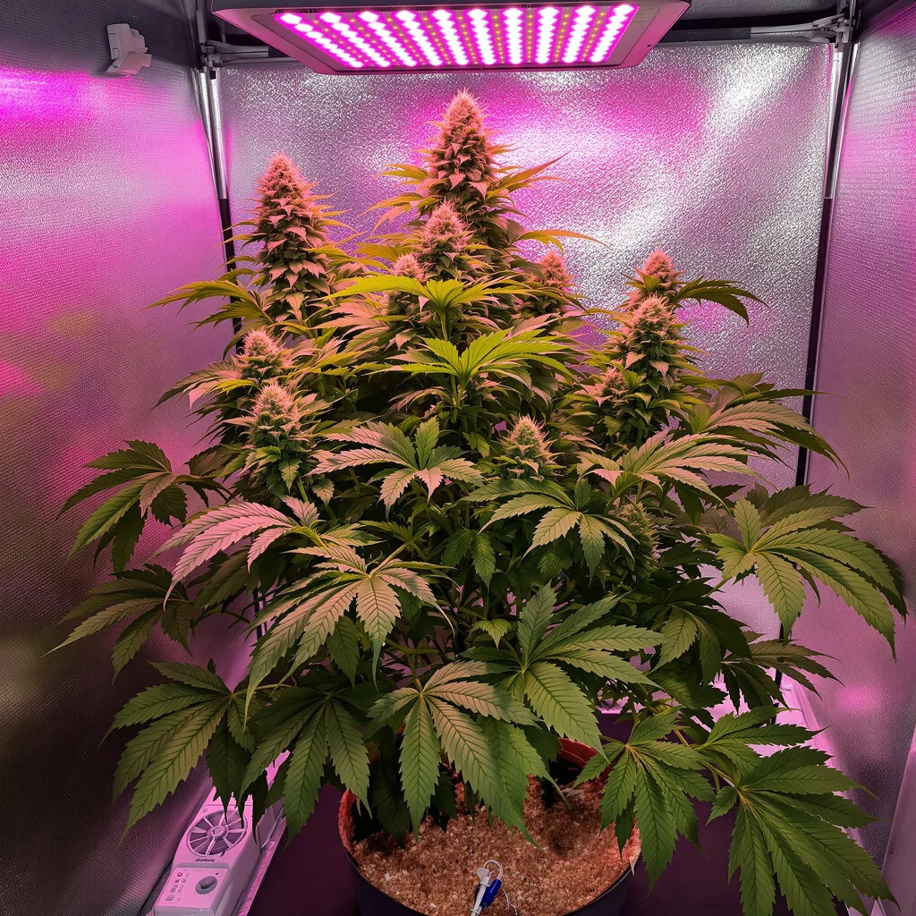 Blackberry Rhino 74% indica / 26% sativa flower with visible trichomes