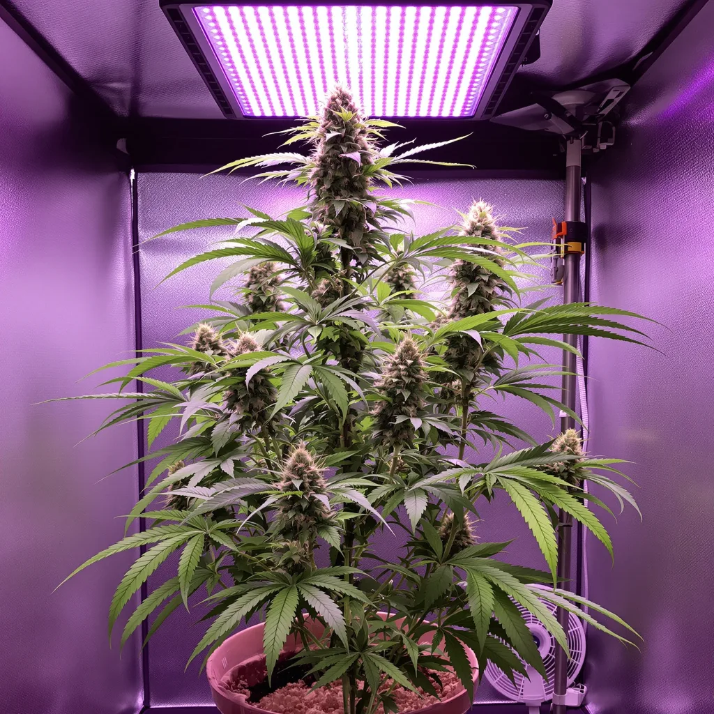 Blue Amnesia cannabis plant in flowering stage — 60-100 cm autoflower