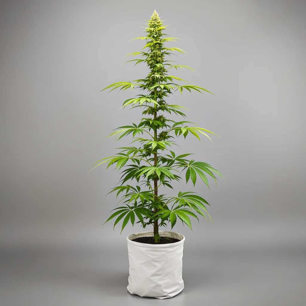 Blue Amnesia cannabis bud close-up showing lime-green airy structure