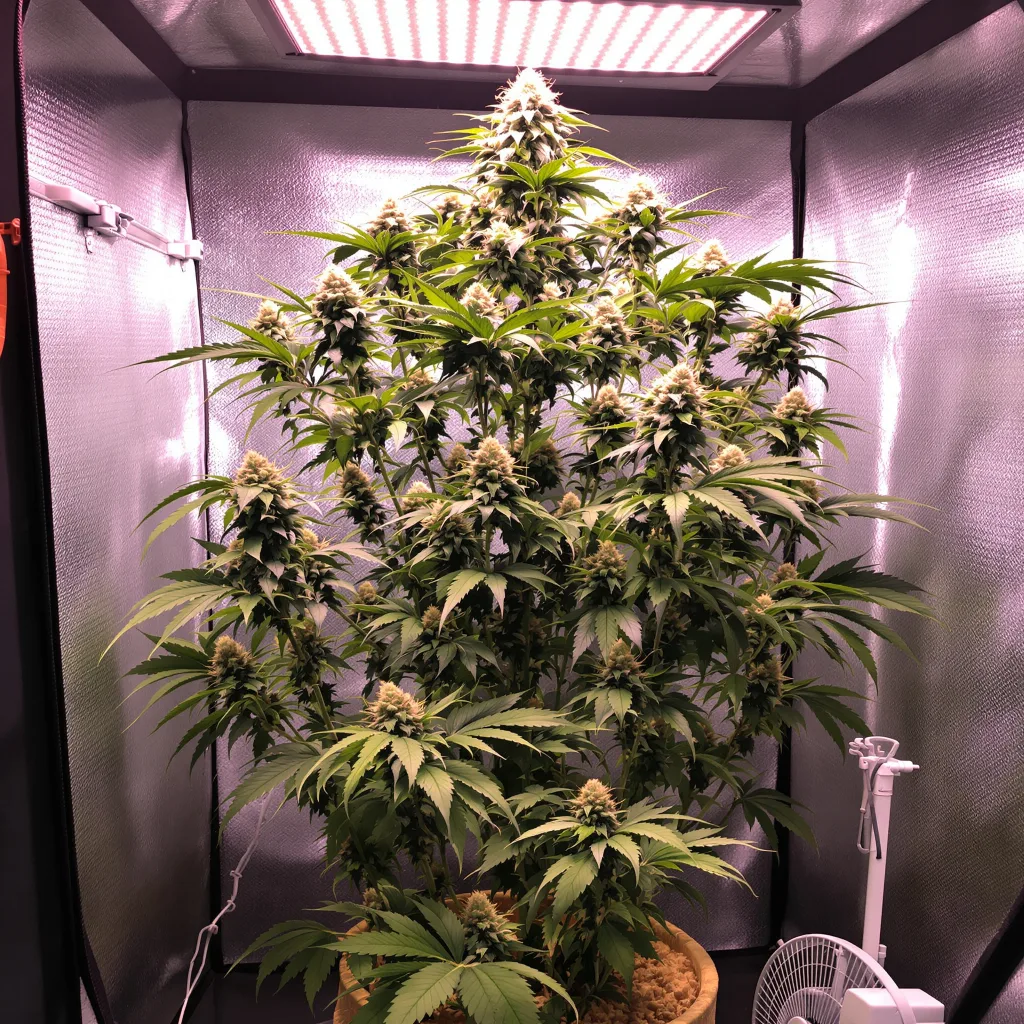 Blue Cinex 23% indica / 77% sativa flower with visible trichomes