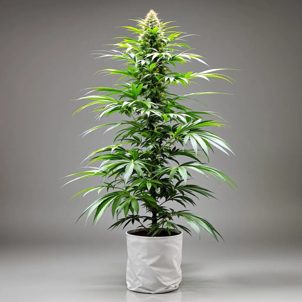 Blue Diamond cannabis bud close-up showing lime-green airy structure