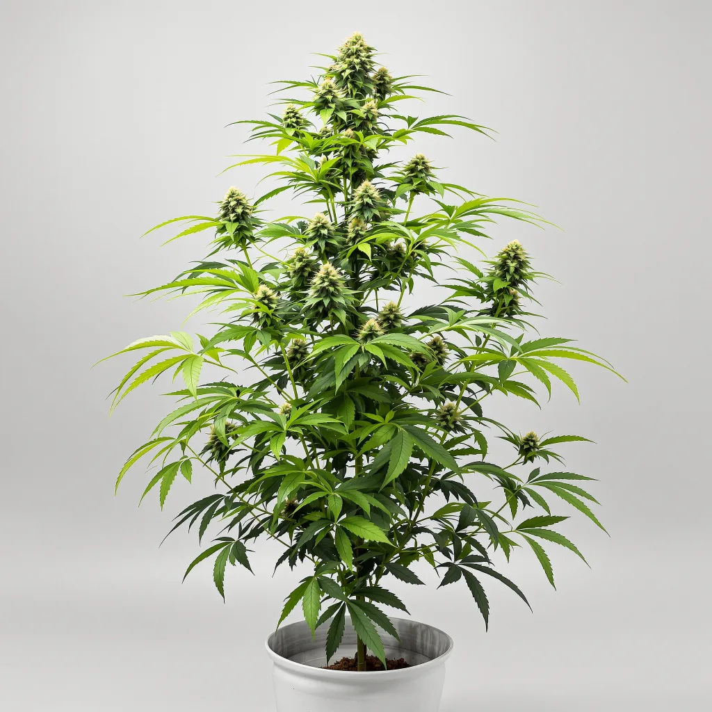 Blue Galaxy cannabis bud close-up showing open-bud structure with orange pistils