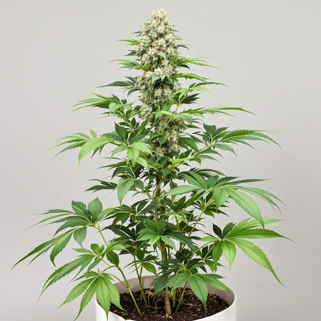 Blue Hawaiian cannabis bud close-up showing open-bud structure with orange pistils