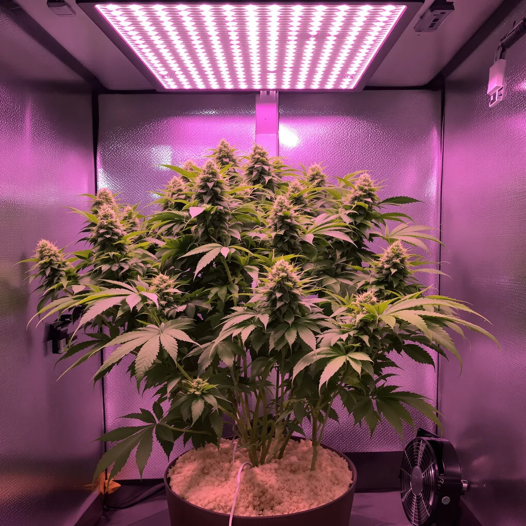 Blue Jack City 65% indica / 35% sativa flower with visible trichomes