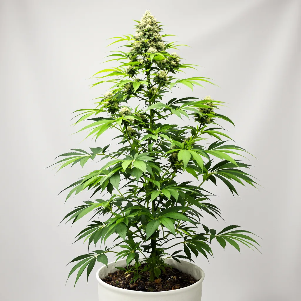 Blue Zushi cannabis bud close-up showing open-bud structure with orange pistils