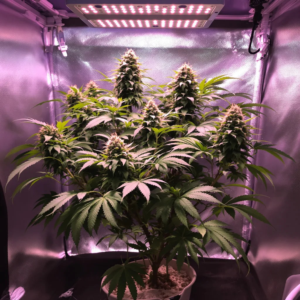 Blueberry Badazz OG 78% indica / 22% sativa flower with visible trichomes