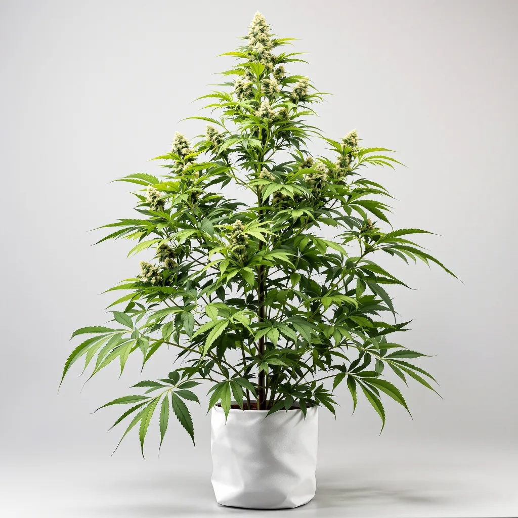 Blueberry Haze cannabis bud close-up showing open-bud structure with orange pistils