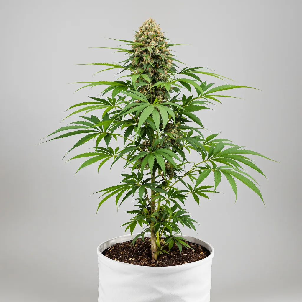 Blueberry Skunk cannabis bud close-up showing dense purple-tinged calyxes