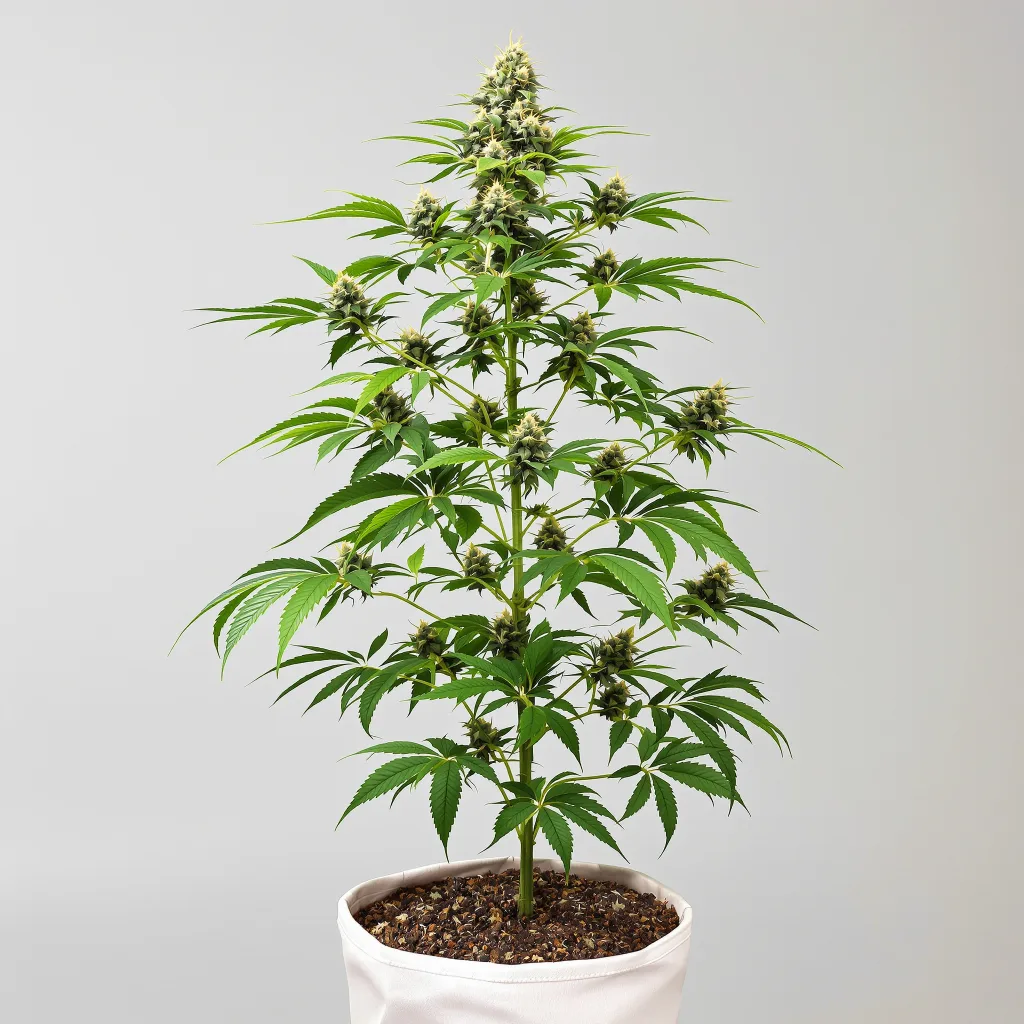 Bluniverse cannabis bud close-up showing balanced bud structure with frosted trichomes