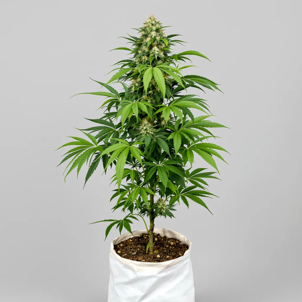 Brand X cannabis bud close-up showing dense purple-tinged calyxes