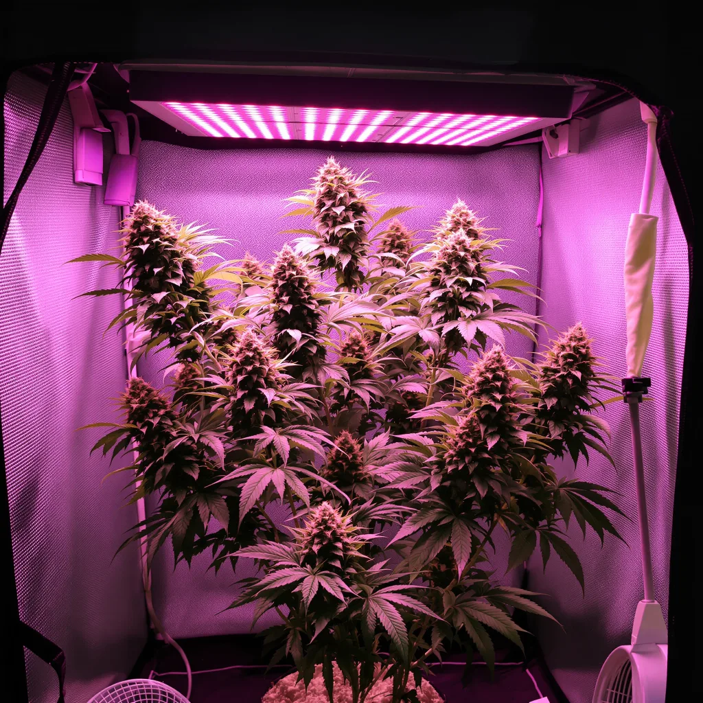 Bubba Tom Hayes 38% indica / 62% sativa flower with visible trichomes