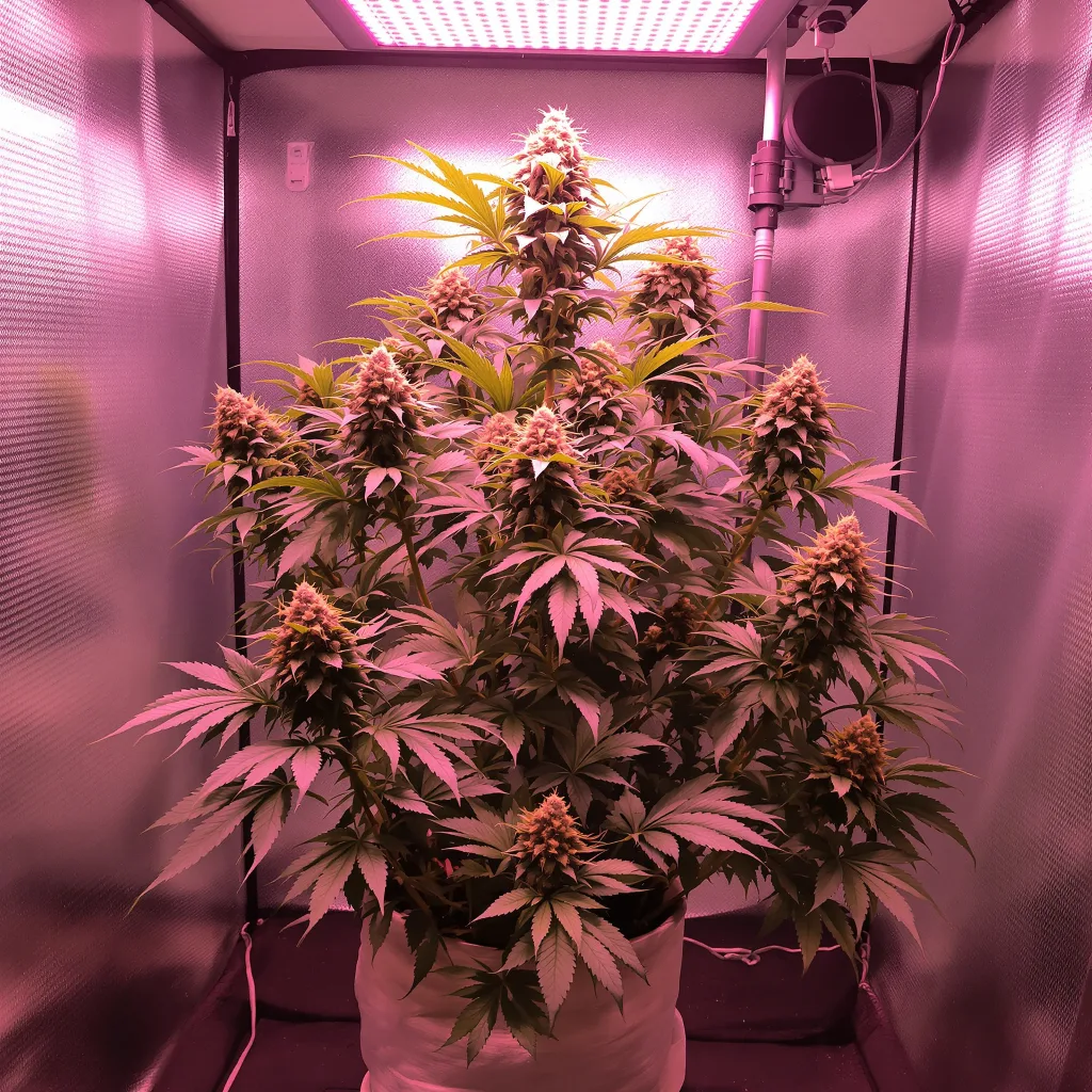 Buckeye Purple 76% indica / 24% sativa flower with visible trichomes