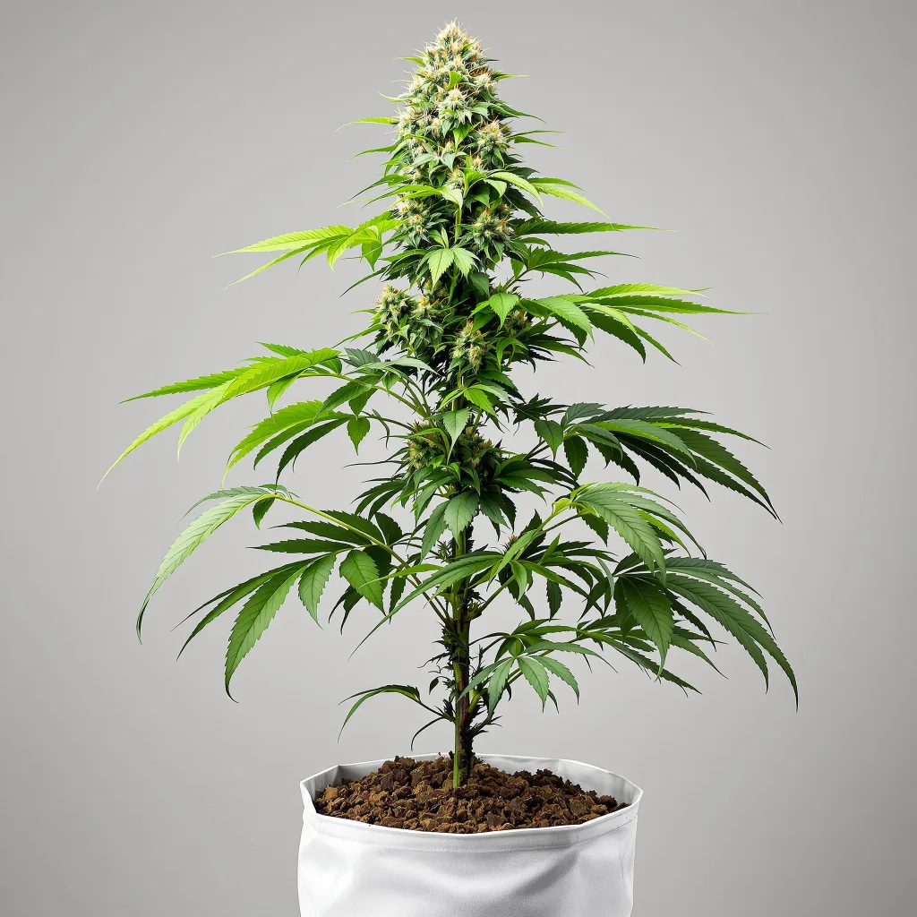 Buddha's Sister cannabis bud close-up showing dense purple-tinged calyxes