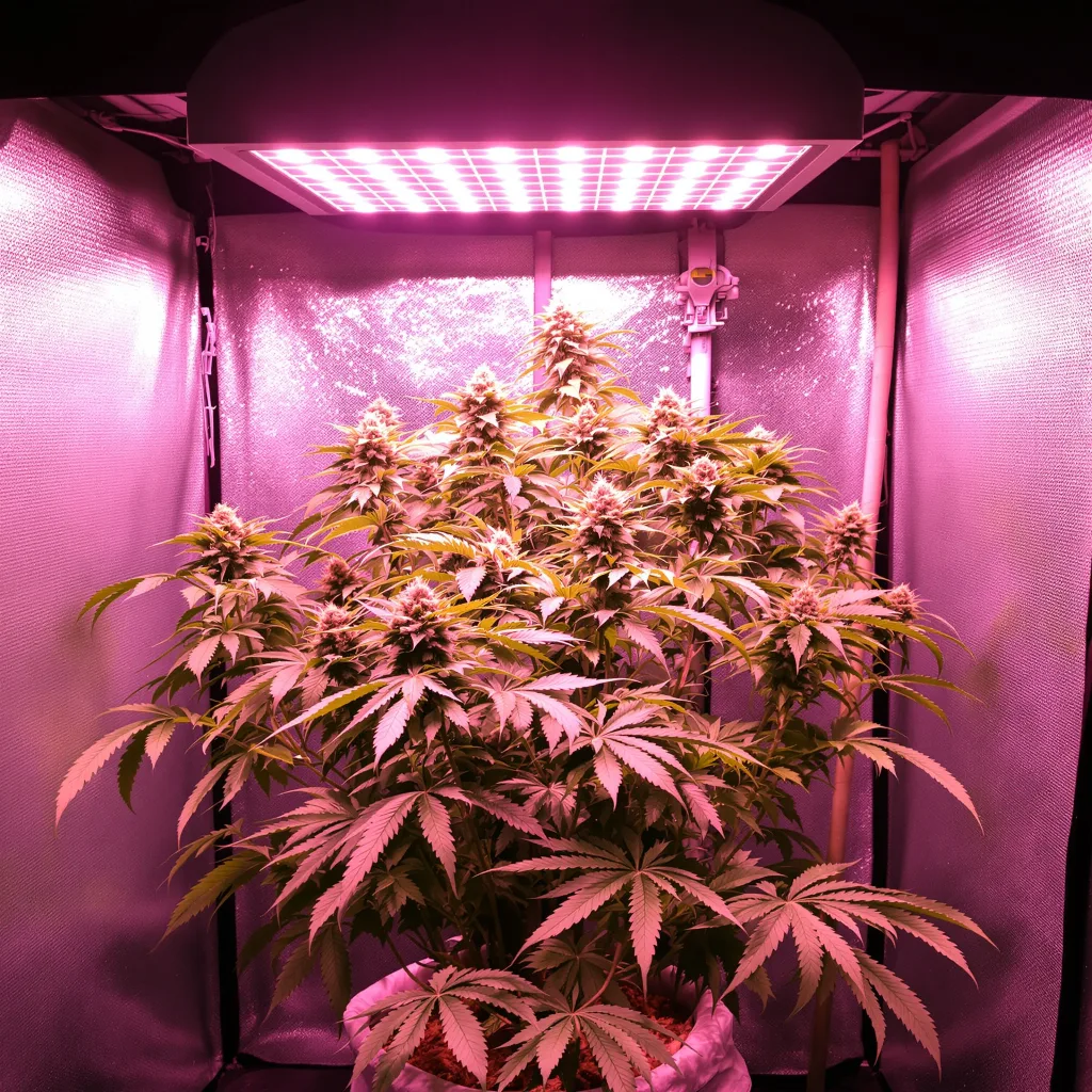 Buddha's Sister 80% indica / 20% sativa flower with visible trichomes