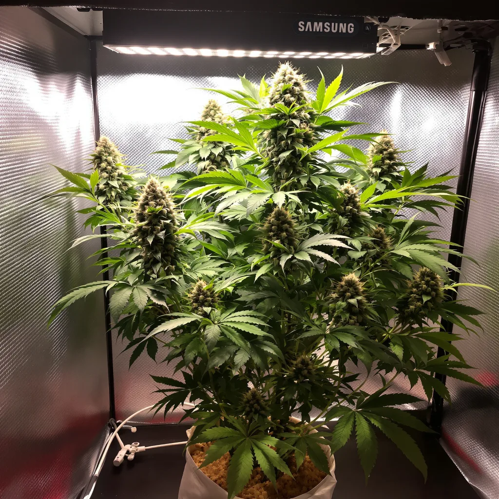 Butter OG 81% indica / 19% sativa flower with visible trichomes