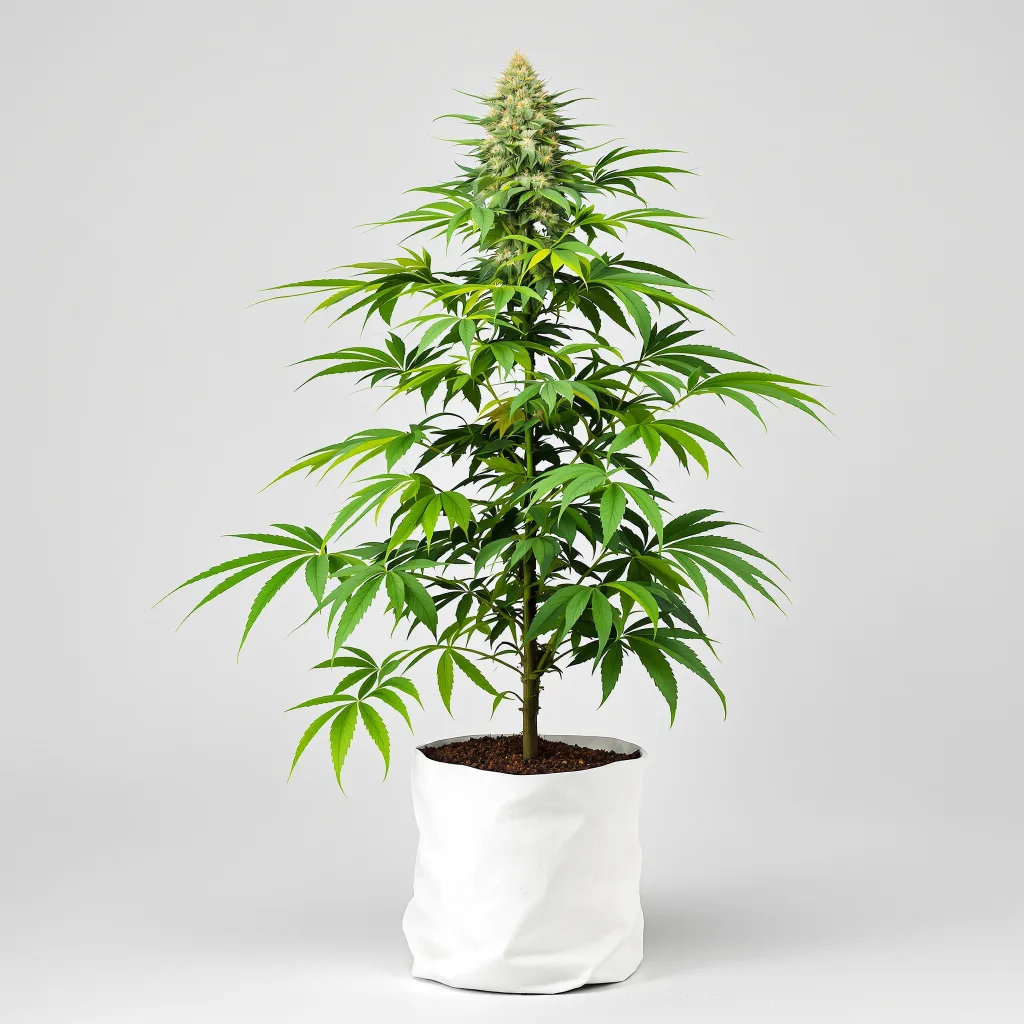 C4 cannabis bud close-up showing balanced bud structure with frosted trichomes