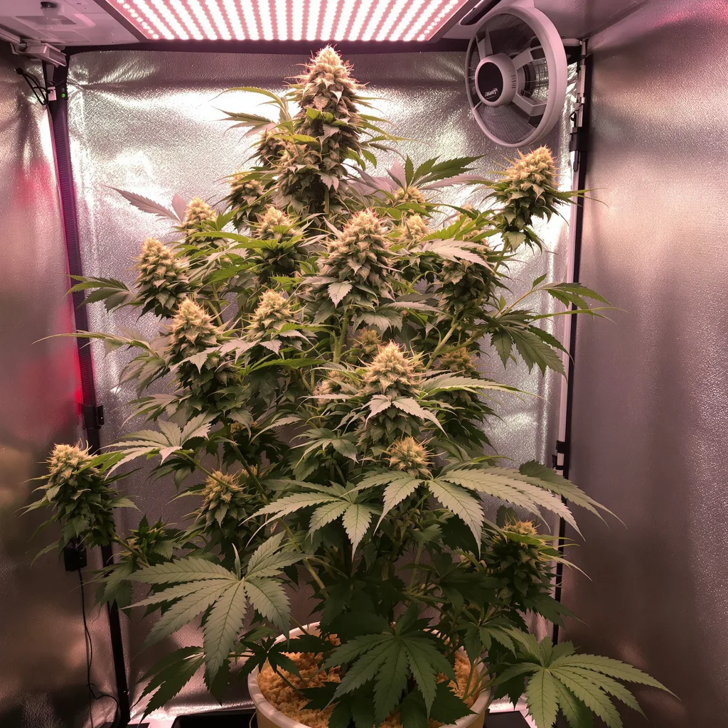 Cadillac Purple 60% indica / 40% sativa flower with visible trichomes