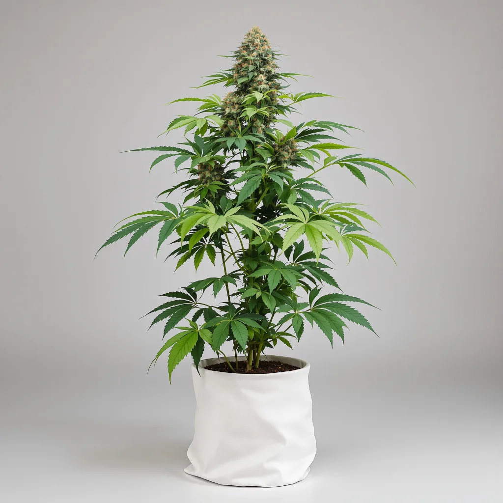 Cali Kush cannabis bud close-up showing dense purple-tinged calyxes