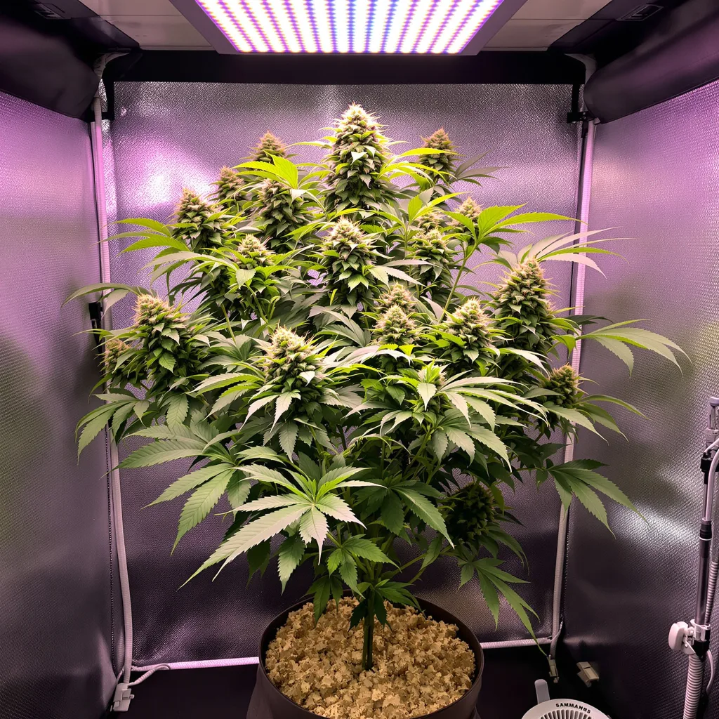 Candy Cream cannabis plant in flowering stage — 60-100 cm autoflower