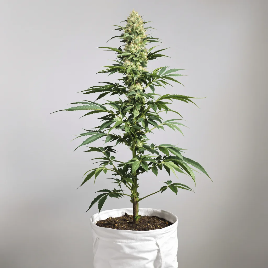 Candy Kush cannabis bud close-up showing balanced bud structure with frosted trichomes
