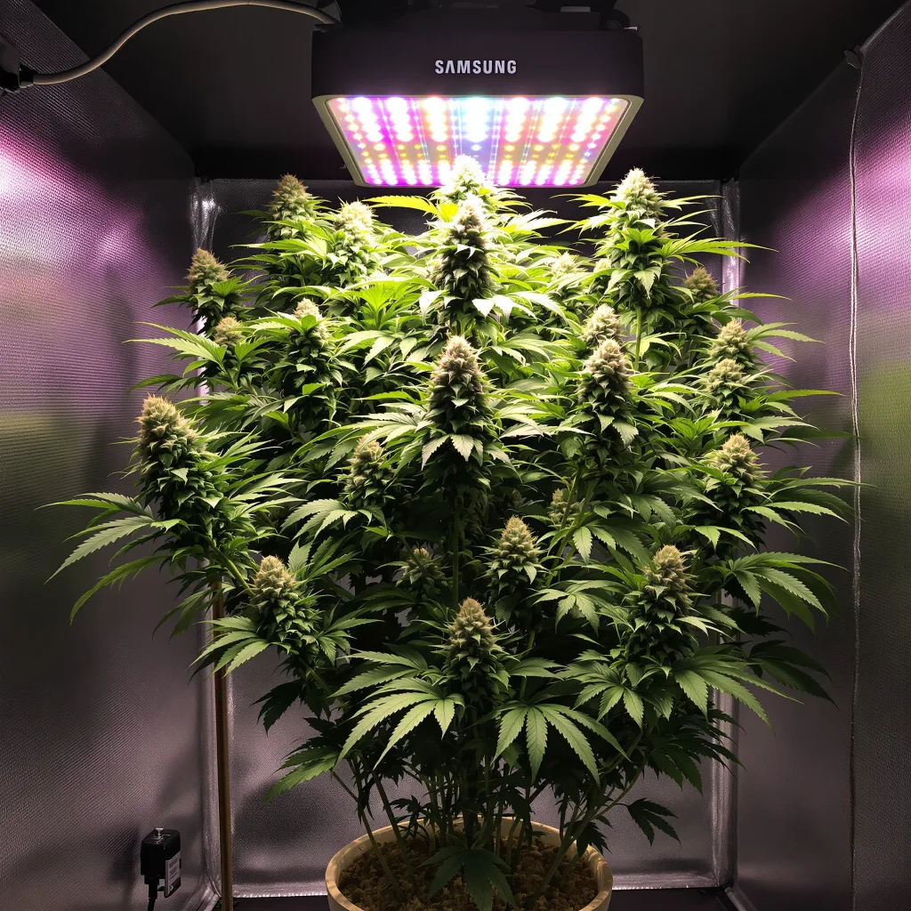 Canna-Tsu 38% indica / 62% sativa flower with visible trichomes