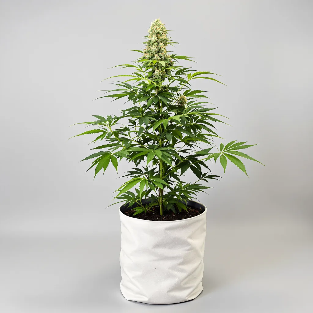 Cannatonic CBD cannabis bud close-up showing pale-green low-resin flower