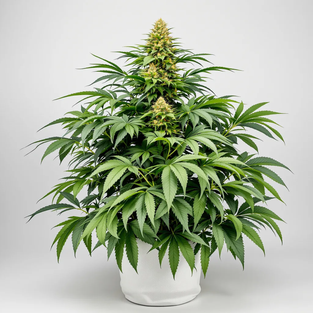 Cannatonic cannabis bud close-up showing dense purple-tinged calyxes