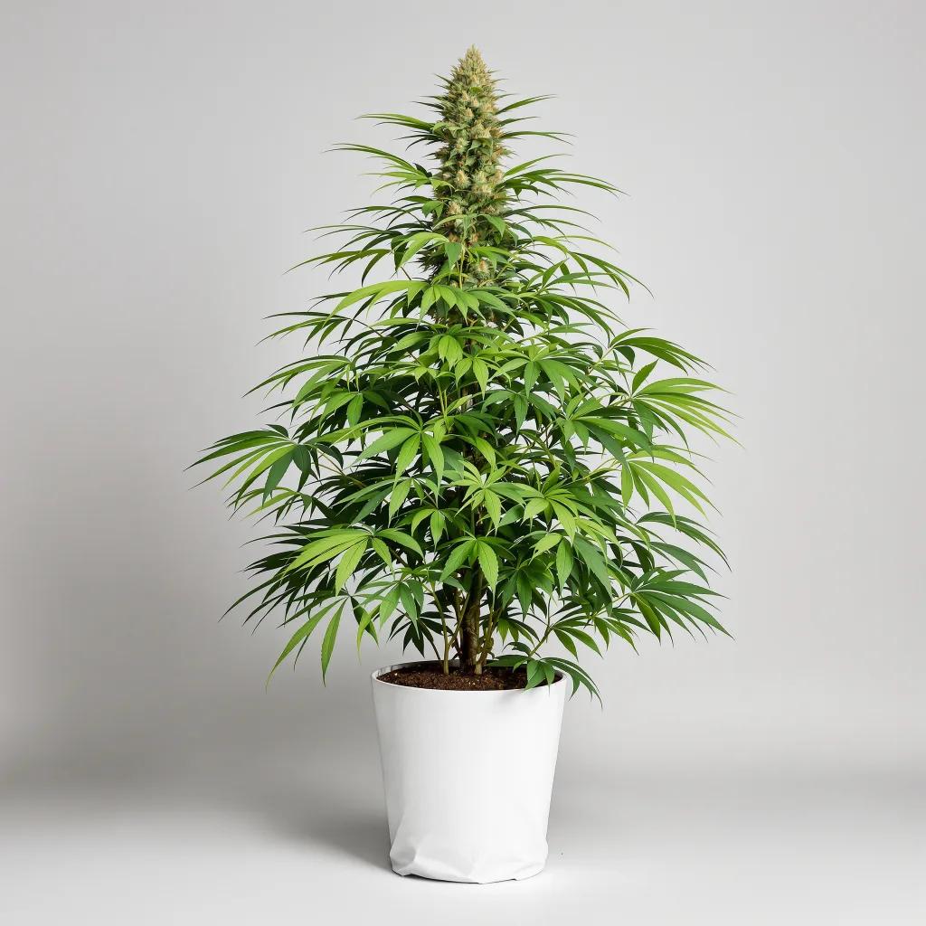 Cat Piss cannabis bud close-up showing lime-green airy structure
