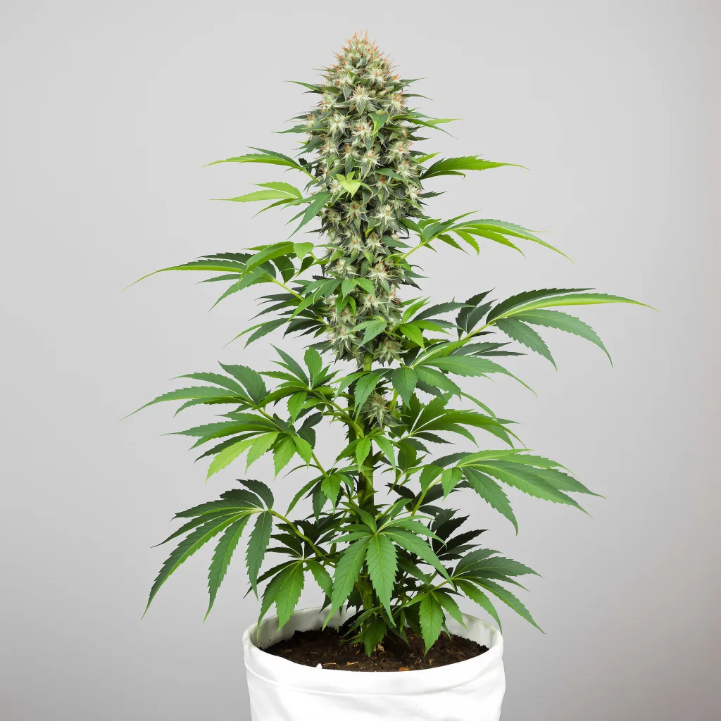 Cataract Kush cannabis bud close-up showing dense purple-tinged calyxes